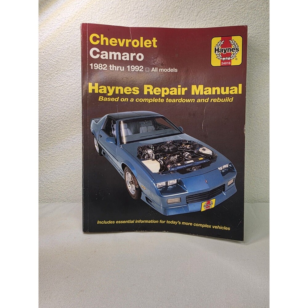 Chevrolet Camaro 1982 Thru 1992 Haynes Repair Manual Paperback Used Very Good